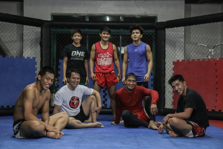 Team Lakay after practice in Baguio City