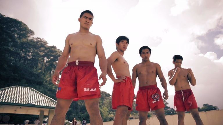 Team Lakay's Eduard Folayang, Geje Eustaquio, Kevin Belingon, and Honorio Banario post in the Philippines