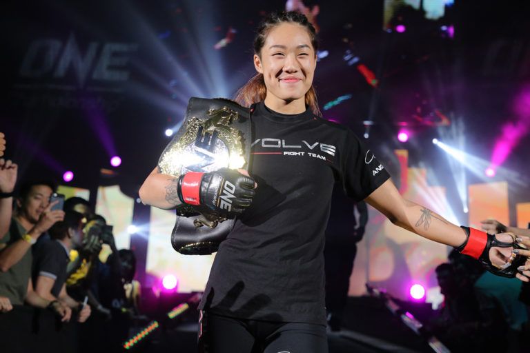 ONE Women's Atomweight World Champion Angela Lee heads to the cage for battle