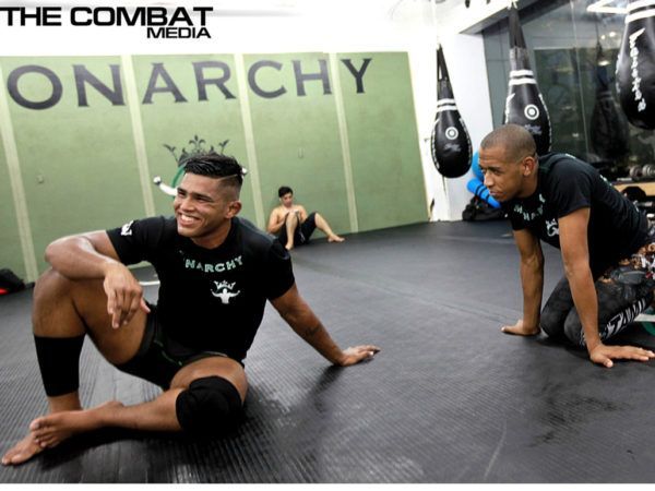 Agilan Thani trains with Bruno Barbosa at Monarchy MMA in Kuala Lumpur, Malaysia