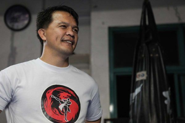 Mark Sangiao at the Team Lakay gym in Baguio City