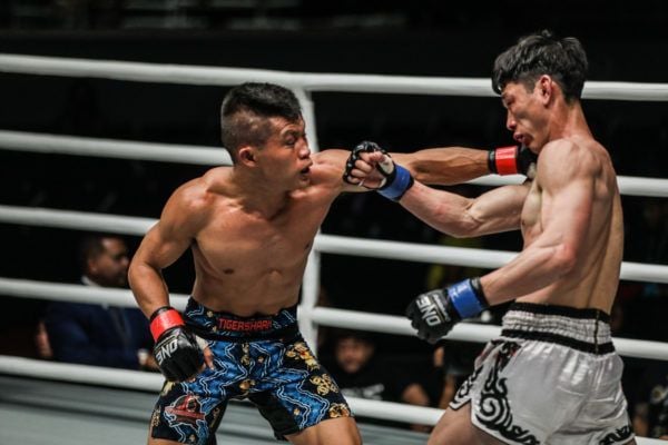 Indonesian mixed martial artist hits a jab