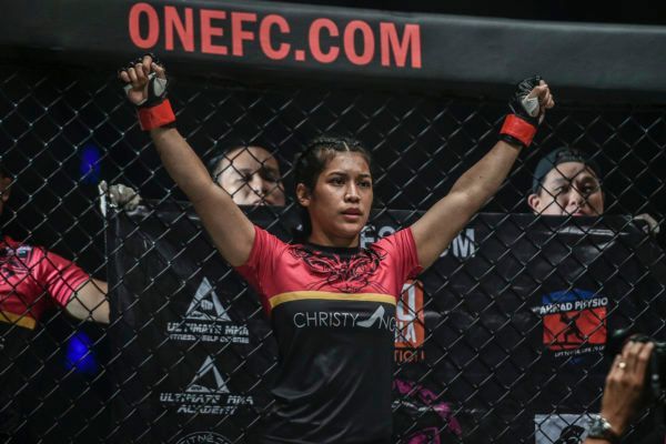 Malaysian mixed martial artist Jihin Radzuan is introduced to the crowd