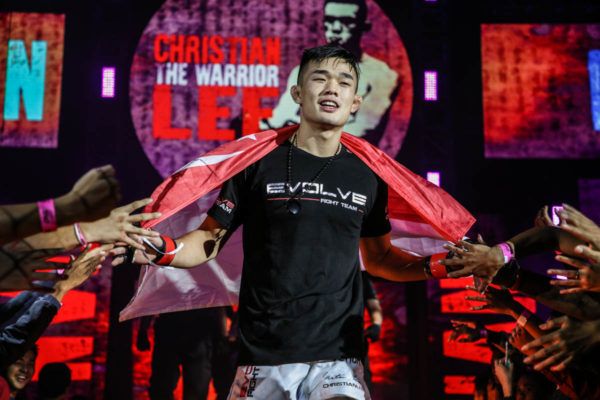 ONE Lightweight World Champion Christian Lee makes the walk to the Circle