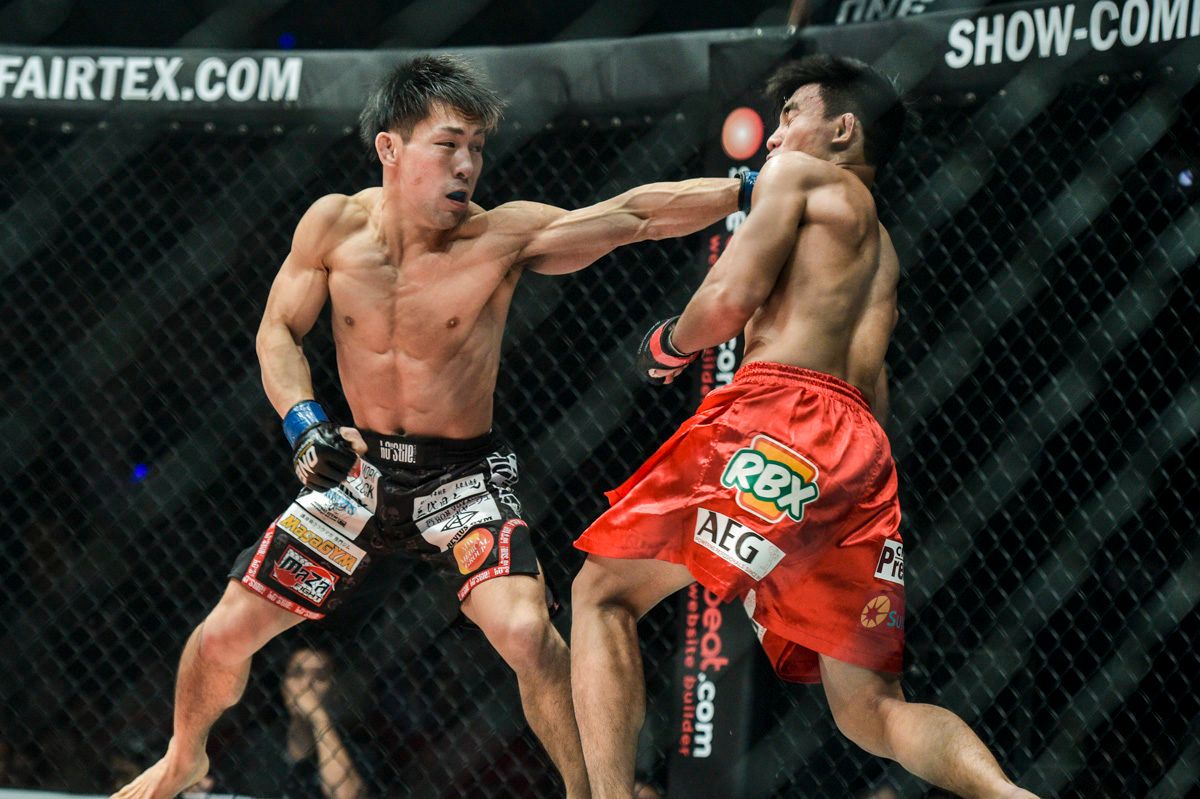 Yosuke Saruta attacks on the front foot