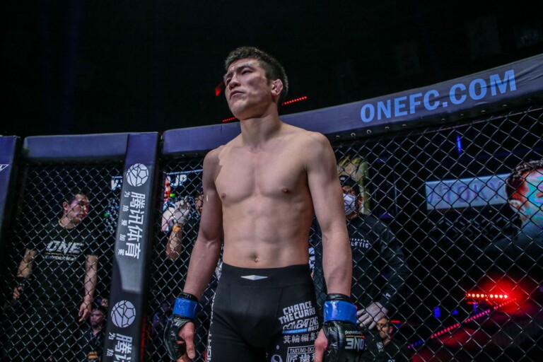 Former ONE Lightweight World Champion Shinya Aoki stands in the Circle