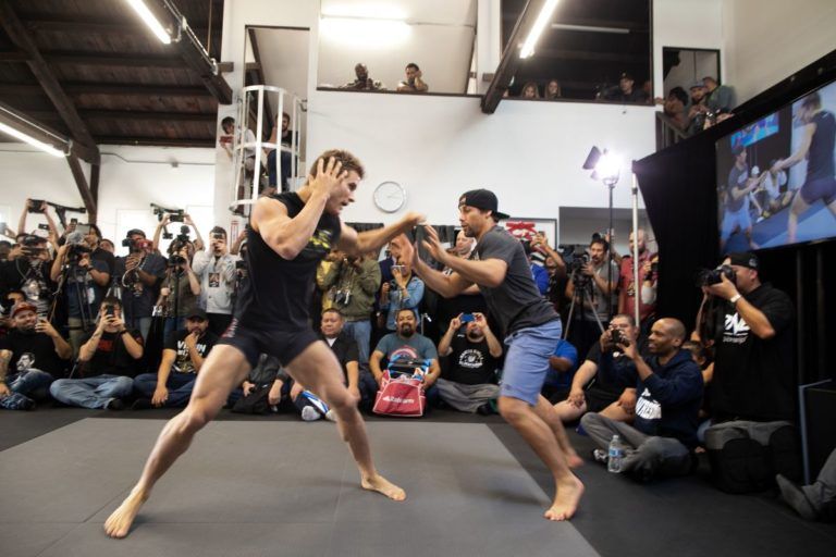 Sage Northcutt trains with Urijah Faber at an open workout