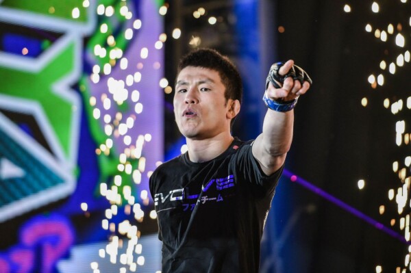 Japanese star Shinya Aoki makes his way to the Circle for his rematch against Eduard Folayang