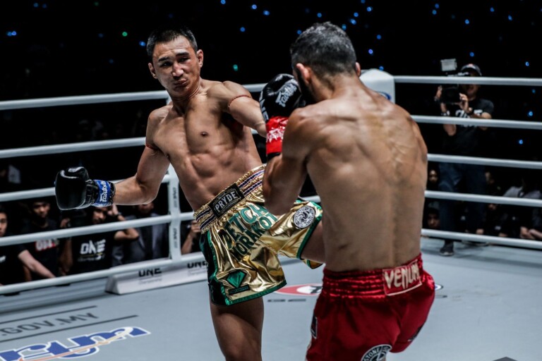 Petchmorakot Petchyindee Academy auctioned his shorts form this bout with Giorgio Petrosyan