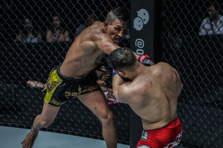Cambodian martial arts star Chan Rothana punches Cuba's Gustavo Balart