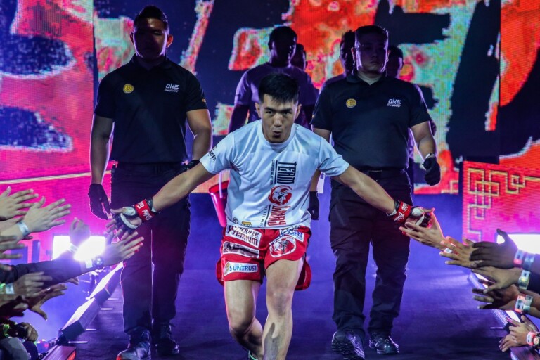 Team Lakay's Geje Eustaquio heads to the ring
