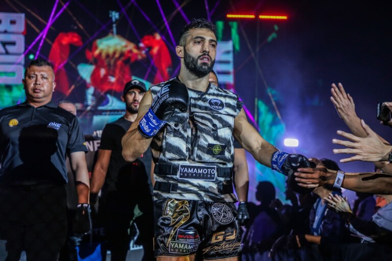 Giorgio Petrosyan makes his entrance at ONE: ONE: DREAMS OF GOLD