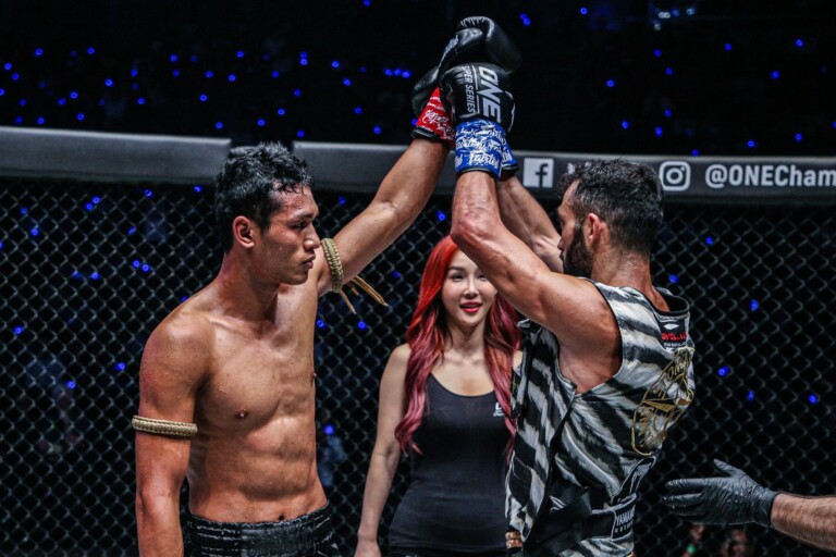 Giorgio Petrosyan and Jo Nattawut show respect in Bangkok, Thailand