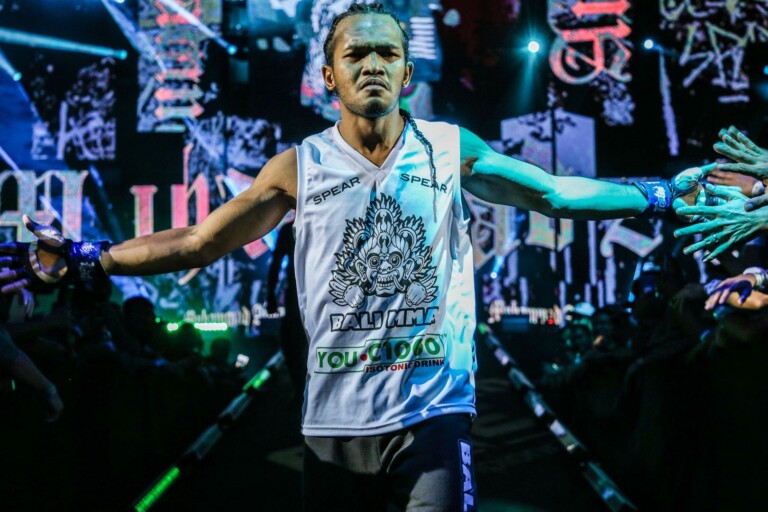 Muhammad "Jungle Cat" Aiman makes his walk to the ring at ONE: DAWN OF HEROES.