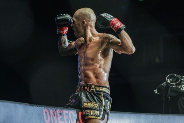 Samy Sana flexes after his win