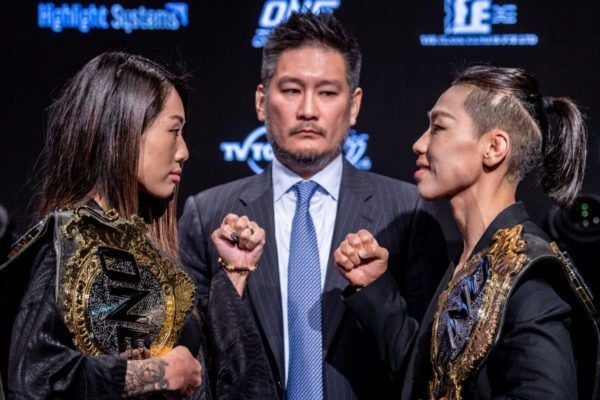Angela Lee will defend her belt against Xiong Jing Nan in the ONE: CENTURY PART I main event