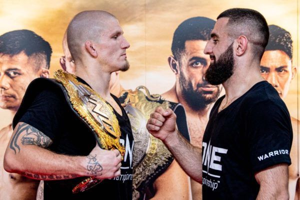 Zebaztian Kadestam and Kiamrian Abbasov at the ONE DAWN OF VALOR open workout