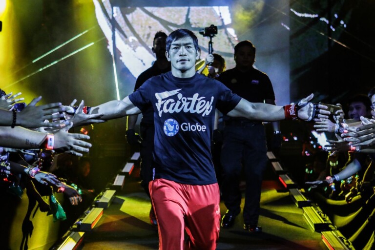 Eduard Folayang heads to the ring for his bout at ONE: MASTERS OF FATE
