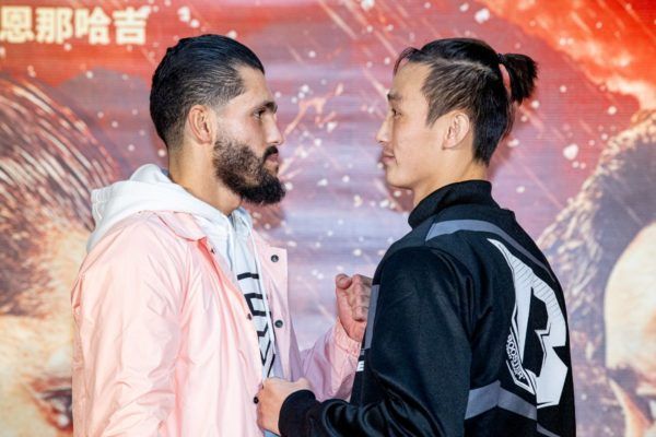 Ilias Ennahachi faces off with Wang Wenfeng ONE AGE OF DRAGONS Open Workout in Beijing