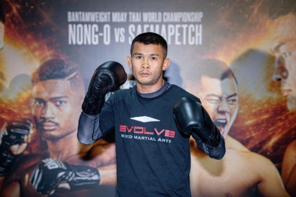 ONE Bantanweight Muay Thai World Champion Nong-O Gaiyanghadao at ONE EDGE OF GREATNESS open workout in Singapore