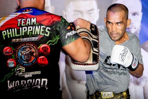 Rene Catalan at the ONE MASTERS OF FATE media open workout