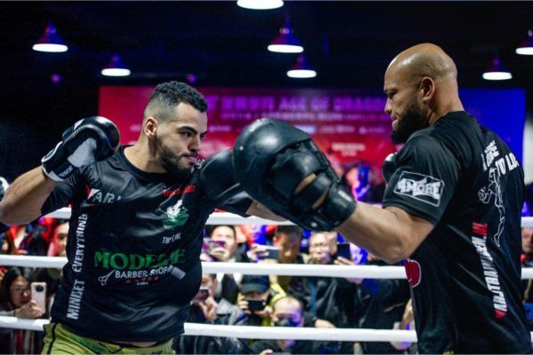 Tarik Khbabez hits the mits ahead of his bout at ONE: AGE OF DRAGONS.
