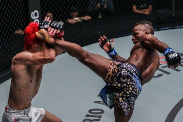 South Africa's Bokang Masunyane battles with Japanese strawweight Ryuto Sawada
