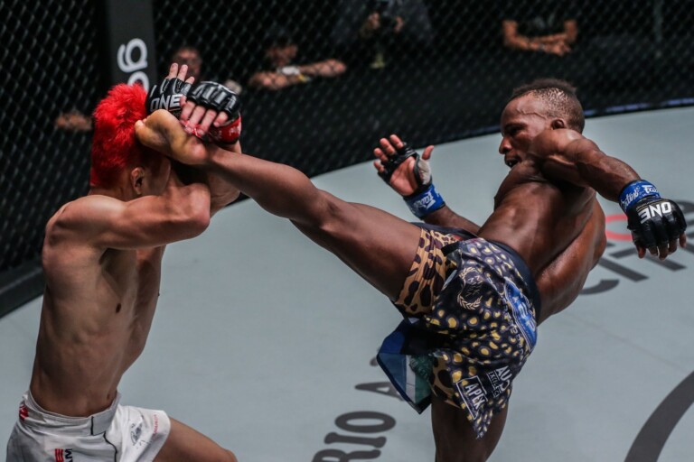 South Africa's Bokang Masunyane battles with Japanese strawweight Ryuto Sawada