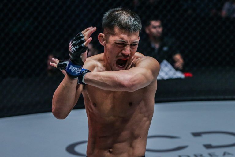 Shooto Bantamweight World Champion Shoko Sato celebrates his big win in Manila