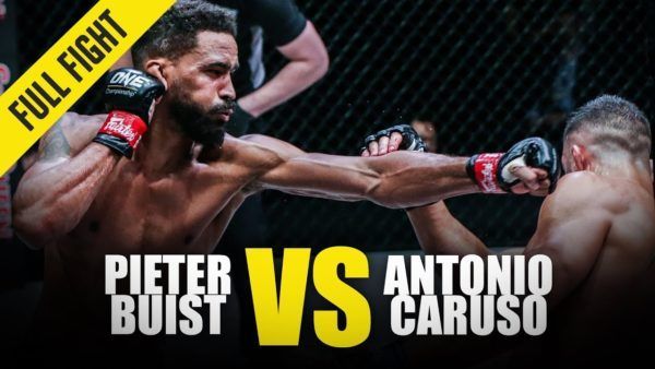 Pieter Buist fires off a straight left hand in a victory over Antonio Caruso at ONE: DAWN OF VALOR.