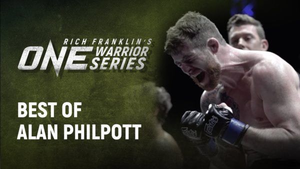 Alan Philpott celebrates his performance in Rich Franklin's ONE Warrior Series.