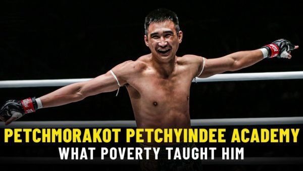 Thailand's Petchmorakot Petchyindee Academy is all smiles after a sensational striking performance.