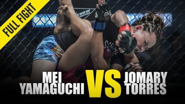 Japanese veteran Mei Yamaguchi works her dominant top game on Jomary Torres at ONE: DESTINY OF CHAMPIONS.