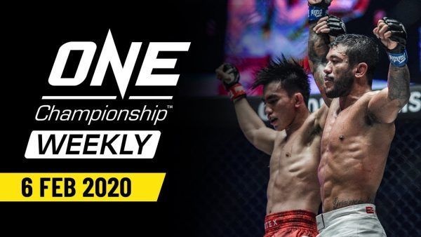 Joshua Pacio and Alex Silva raise each other's hand after their sensational main event at ONE: FIRE & FURY.