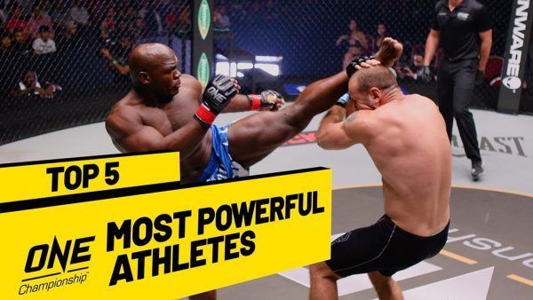 Powerhouse Alain Ngalani throws a high kick against Igor Subora at ONE: PRIDE OF LIONS in Singapore.