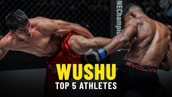 Eduard Folayang throws a side kick in a display of his wushu skills.
