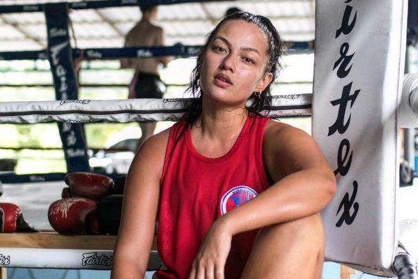 Supermodel Mia Kang trains at Fairtex