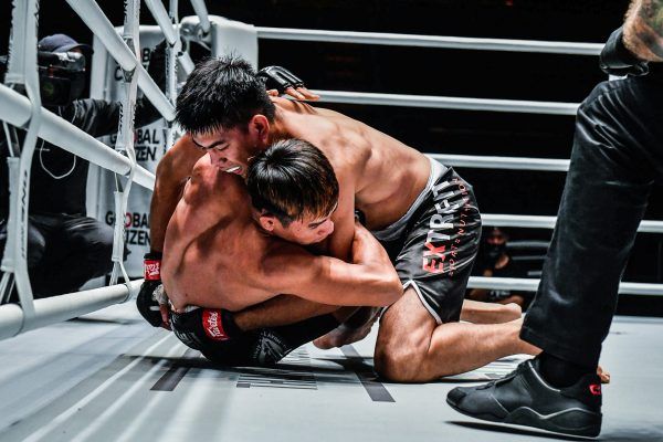 Philippine mixed martial artist Drex Zamboanga hits a takedown