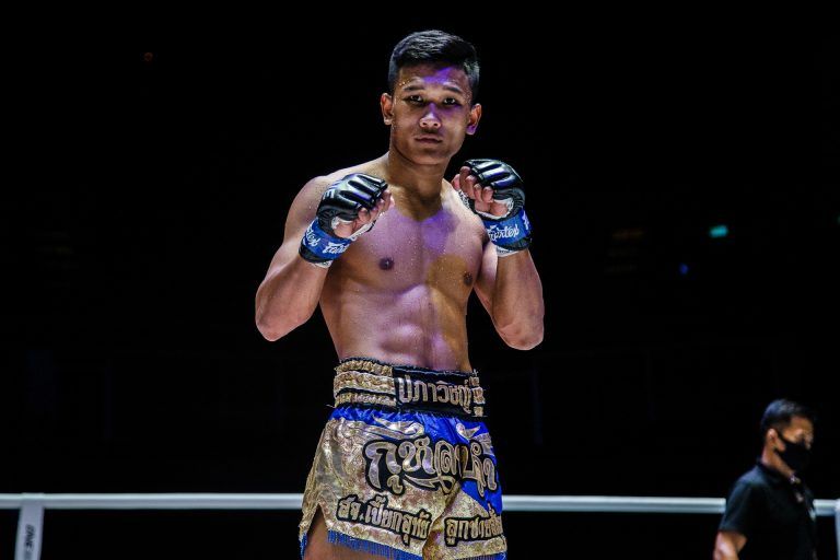 Muay Thai fighter Kulabdam Sor. Jor. Piek Uthai poses after his victory at ONE: NO SURRENDER III