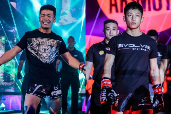 Kickboxing fighters Zhang Chenglong and Hiroki Akimoto main event ONE: REIGN OF DYNASTIES II