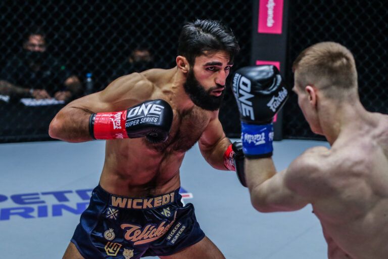 Kickboxers Marat Grigorian and Ivan Kondratev fight at ONE: BIG BANG