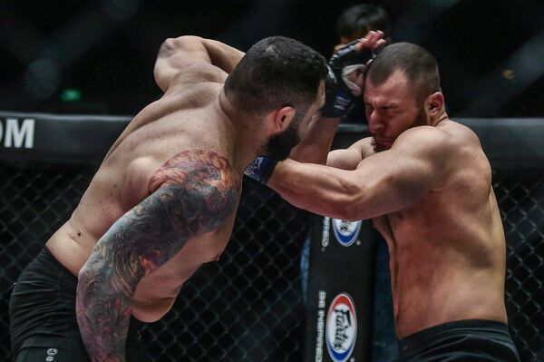 MMA heavyweight fighters Mauro Cerilli and Abdulbasir Vagabov compete at ONE: UNBREAKABLE II in January 2021