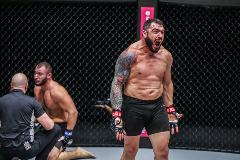 MMA heavyweight fighters Mauro Cerilli and Abdulbasir Vagabov compete at ONE: UNBREAKABLE II in January 2021