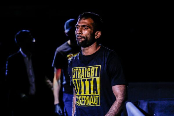 Indian MMA fighter Rahul Raju makes his entrance