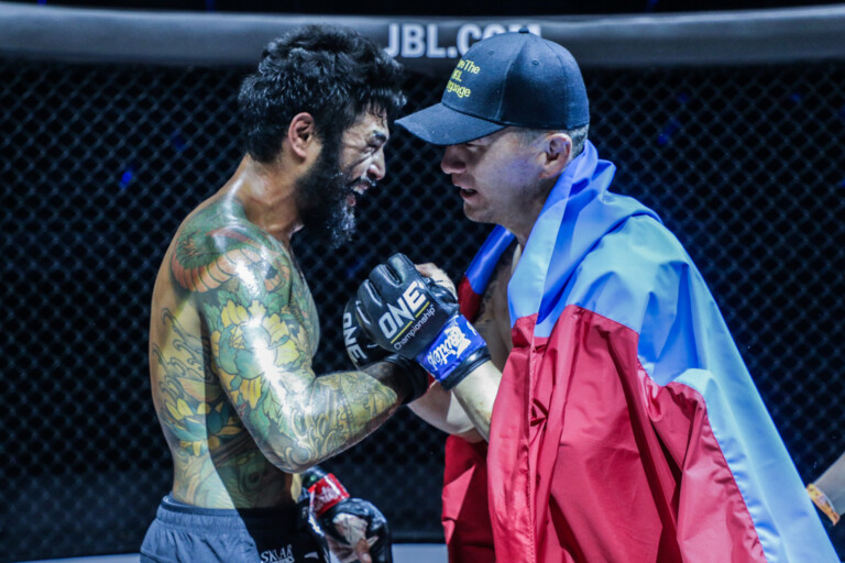 Pictures from the Amarsanaa Tsogookhuu vs. Ben Wilhelm bout at ONE: FULL BLAST II