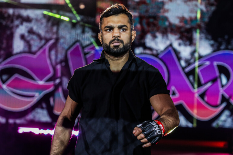 MMA fighter Gurdarshan Mangat enters the Singapore Indoor Stadium