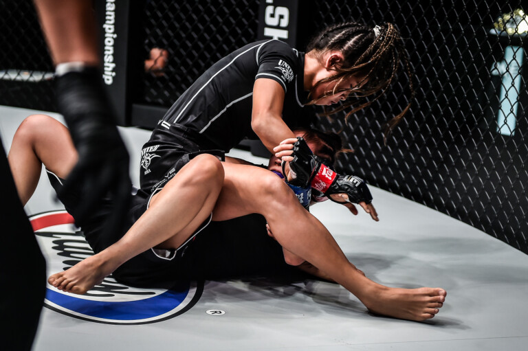 Pictures from the match between Victoria Lee and Wang Luping at ONE: BATTLEGROUND