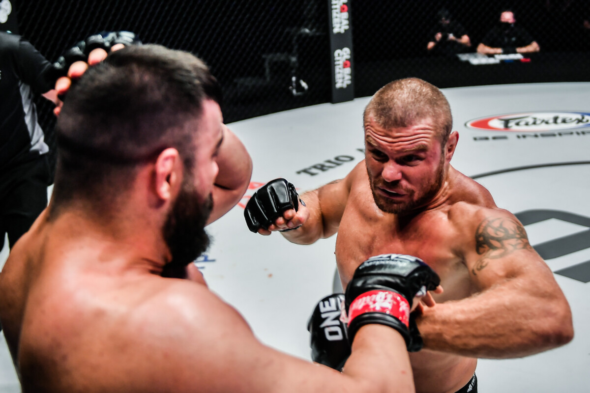 Pictures of the MMA fight between Anatoly Malykhin and Amir Aliakbari from ONE: REVOLUTION