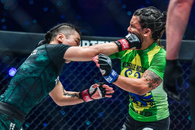 Pictures from the World Title fight between Xiong Jing Nan and Michelle Nicolini at ONE: EMPOWER