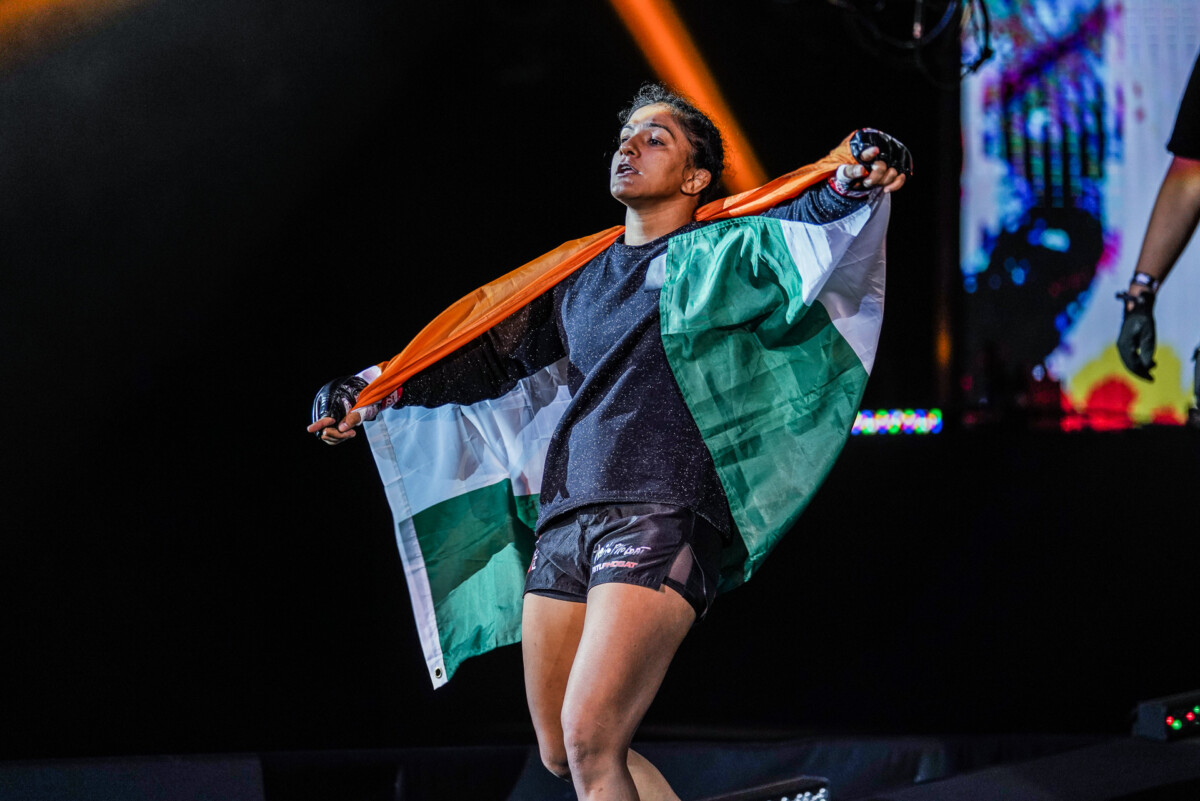 Ritu Phogat makes her way to the Circle at ONE: NEXTGEN.